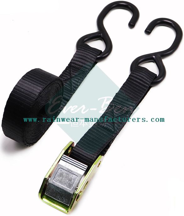 2 tie down straps bulk supplier-black ratchet straps